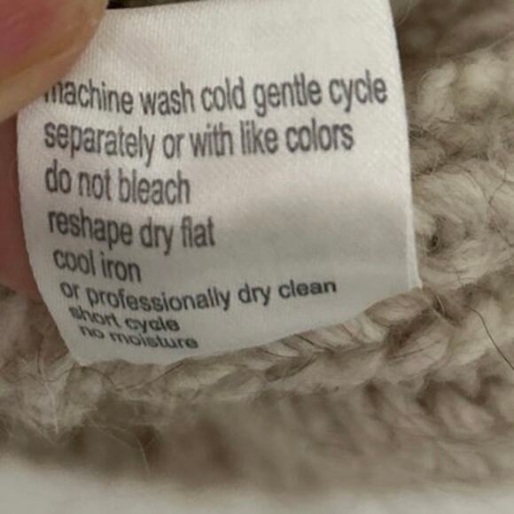 Elsamanda Anthropologie Beige Cable Knit Full Zip Alpaca Wool Sweater Vest Lrg - Picture 14 of 14